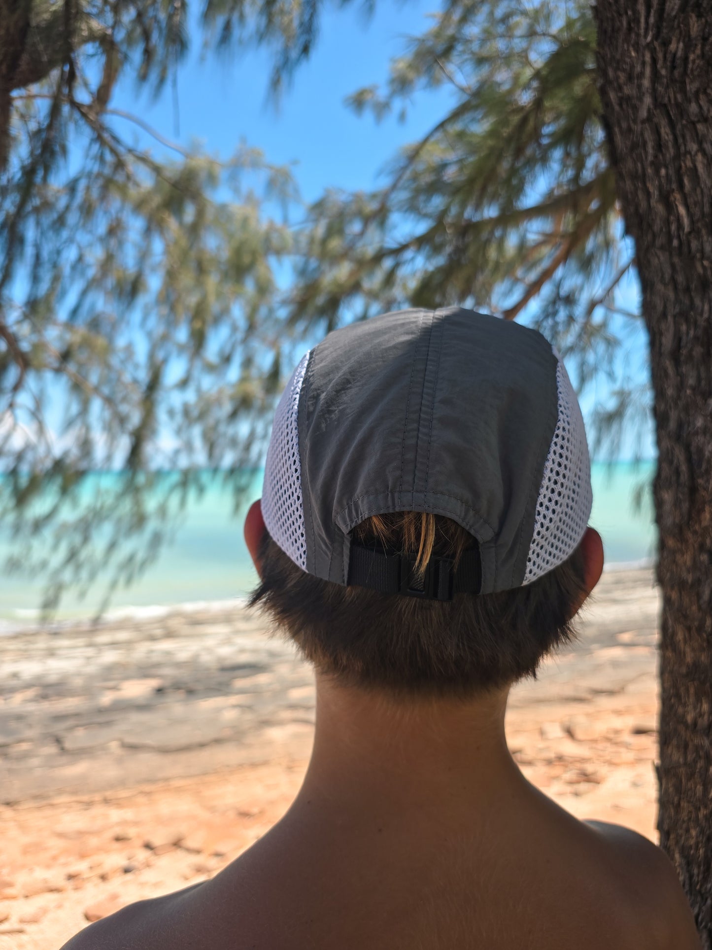 Black & Grey 5 Panel Cap