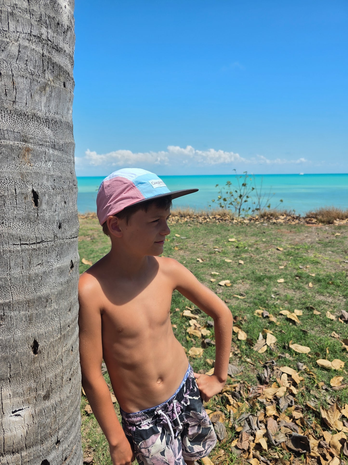 Pink and Blue 5 Panel Cap